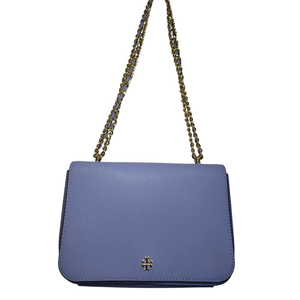 Tory Burch Emerson Convertible Shoulder Bag Bow Blue